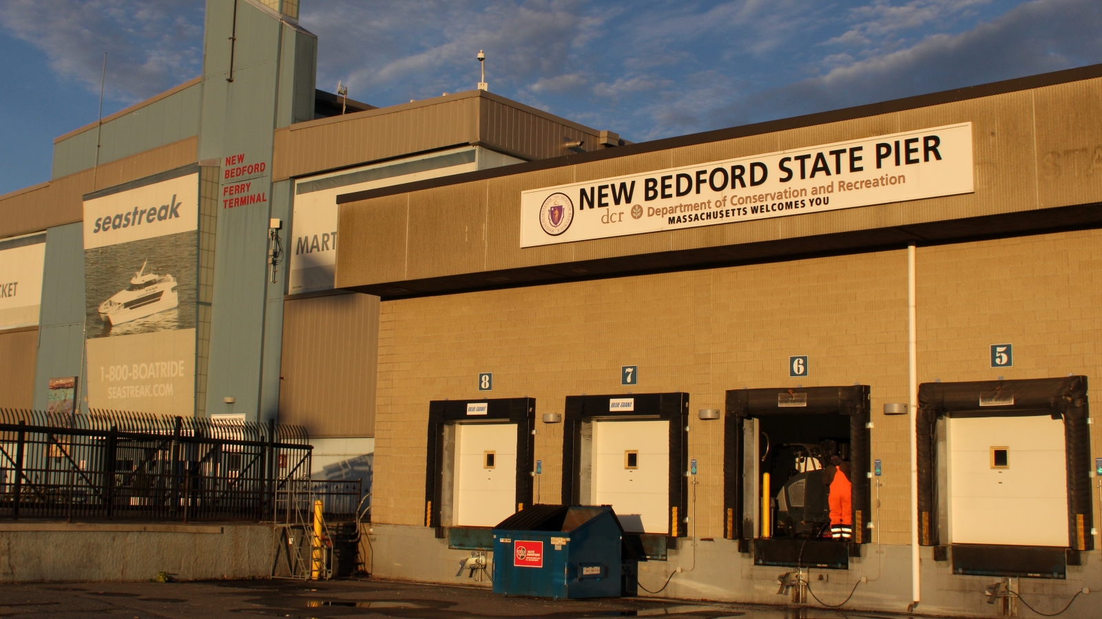 A refrigerated warehouse on State Pier attracts cargo ships from overseas.